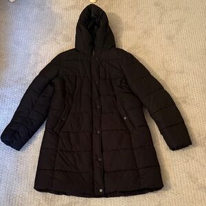 H&M Black Hooded Puffer Jacket